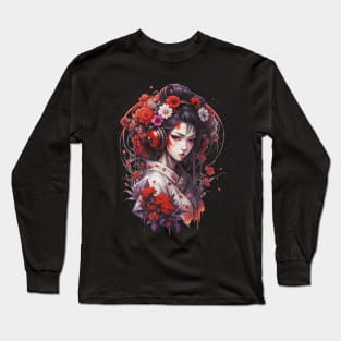 Anime Geisha Girl Long Sleeve T-Shirt